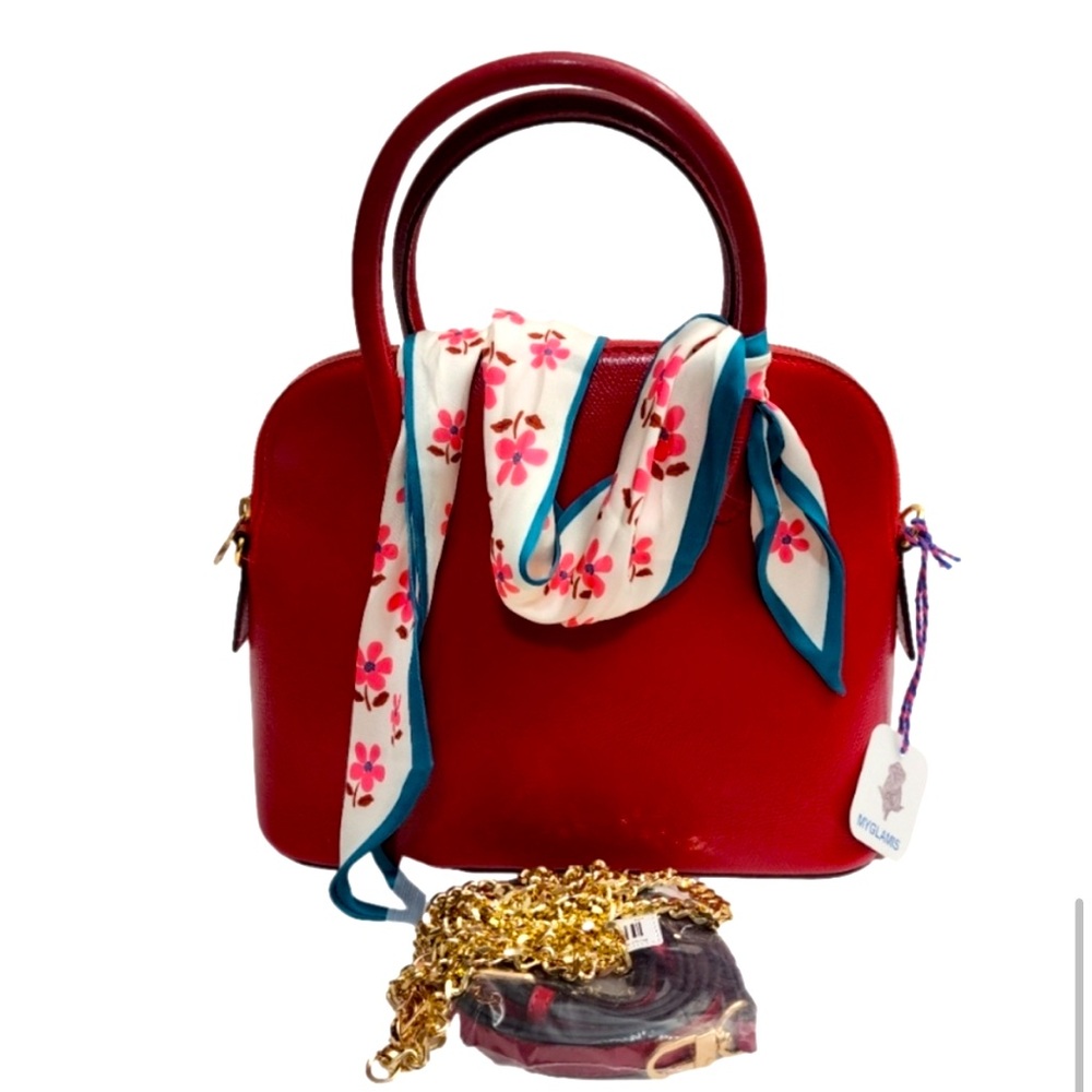 CELINE Red Leather Handbag
